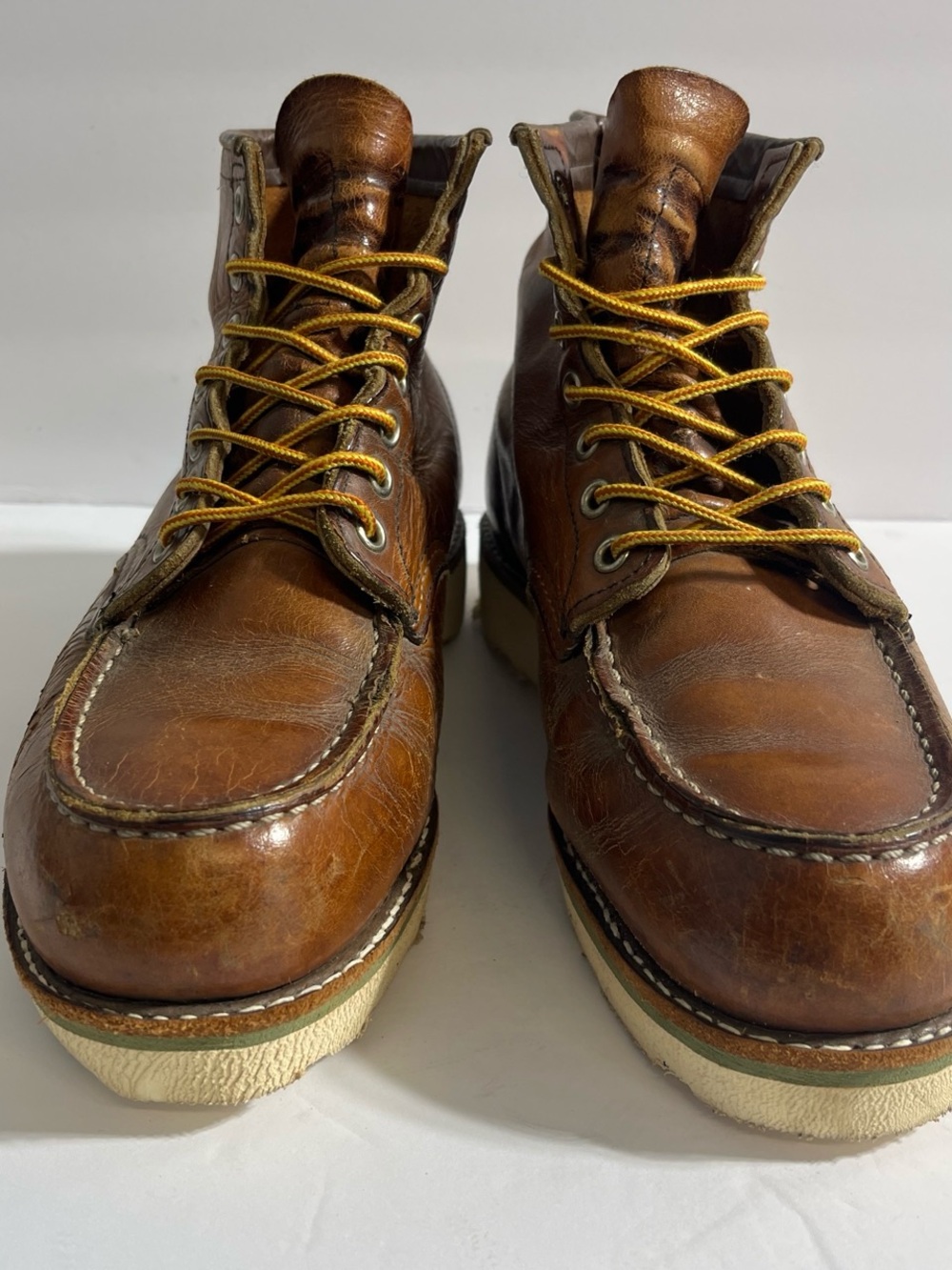 Red wing #875 Men's Brown Leather Moc Toe Work Boots - Classic Lace-Up Style